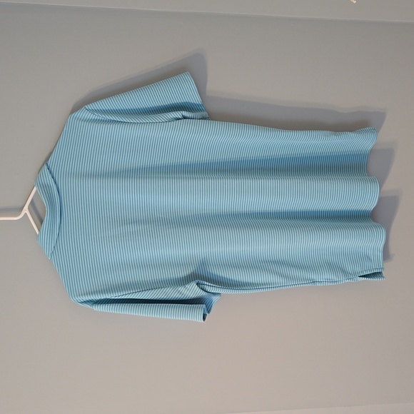 Adidas Golf Polo Blue with Blue Stripe - Picture 2 of 4